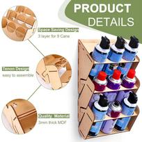 Spray Can Organizer Wall Mounted Spray Paint Storage Paint Bottle Organizer Portable Spray Paint Holder Paint Can Holder beige
