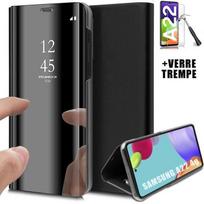 Case for Samsung A22 4G - Trendy Design - Mirror Effect - Shockproof - Reinforced Protection - Black juoda