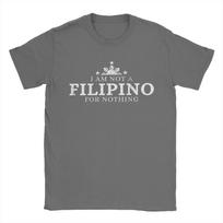 Crazy Duterte Filipino Pride T-Shirt Men O Neck 100% Cotton T Shirts  Short Sleeve Tees 4XL 5XL  Clothing S tamsiai pilka spalva