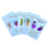 5Pcs Cute Pickle Design Pocket Hug Cards Emotional Support Pickle Tomato Eggplant
