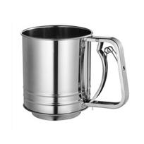 Flour Sieve Stainless Steel Flour Sifter Hand Cranking Flour Sifter Double Layers