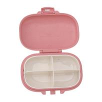 Medicine Organizer Portable Dividing Medicine Planner Box Snap Design Daily Medicine Holder rožinė