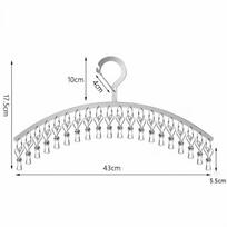 Stainless Steel Sock Drying Rack Curved Folding Laundry Drying Rack Windproof HangerCurved Flat white