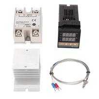 Farm Temperature Control Set 100?240V Thermostat Type K Thermocouple Heatsink and Solid State Relay