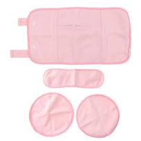 Washable Waist Neck Castor Oil Pack Set Reusable Chest Castor Oil Wrap for Sleep Liver Detox pink