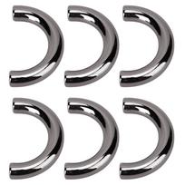 20 rinkinių rankinės pakabinimo užsegimas arkos formos U formos krepšio jungtys užsegimas 19,5x14mm su 5,5mm varžtu pilka spalva