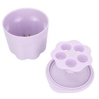 Makeup Brushes Cleansing Box Soft Silicone Nail Art Brushes Washing Tool with Drying Rack Purple violetinė