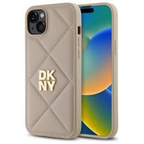 Dkny Dkhcp15Mpqdsle Iphone 15 Plus 6.7  Beige Quilted Stack Logo