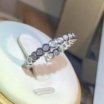 Sterling silver Single Row Pave AAAAA cz Eternity Promise ring Engagement Wedding Band Rings for women Bridal Party Fashion 6