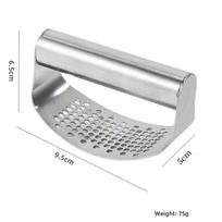 Nerūdijančio plieno rankinis žiedo formos česnako spaustuvas, daugiafunkcis namų česnako įrankis Garlic press