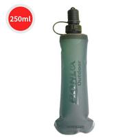 250/500ml Itin lengvas sulankstomas vandens maišelis, vandens butelis, dėklas, TPU, lauko sporto reikmenys, žygiai, bėgimas, minkšta kolba, vandens butelis gray