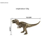 Antikinis žalvarinis Dilophosaurus dinozauro statulėlės stalo žaislas Ornamentai Dekoracijos Vintažiniai variniai Tyrannosaurus figūrėlės Rankdarbiai