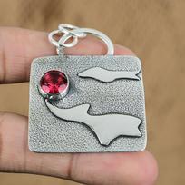 Womens day Deal Sterling Silver Mozambique Garnet Gemstone Birthday Wife Pendant