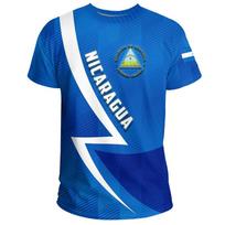 Nicaragua Flag Map 3D Printed T Shirt For Men Clothes Fashion Male T-Shirt National Emblem Tshirt Independence Day Tee Women Top XXS
