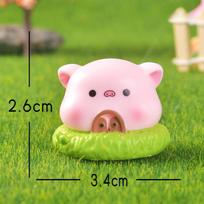 Small House Micro-landscape Succulent Decorative Small Ornaments Cute Little Rabbits and Bears House Resin Accessories Piglet House
