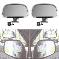 2x Silver Adjustable Car Blind Spot Side Rear View Mirror Wide Angle Universal