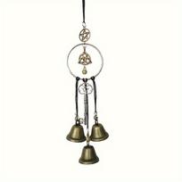 Craft Handmade Hanging Witch Bell Retro Creative Metal Pendant Novelty Vintage Wind Chime Wreath Backyard