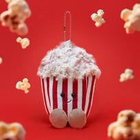 JC Linksmas Latte Puodelis Tenisas Popkornai Pliušinis Žaislas Kruasanas Meškiukas Pingvinas Pakabukas - Vaikų Dovana 12 cm white