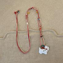 Wax rope acrylic dripping oil puppy apple long pendant necklace cute fashionable versatile exquisite high-end necklace