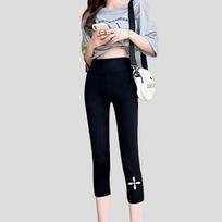 Summer Shark Pants for Women, Outer - Wear Leggings,  Black Tight Yoga Pants, Stretch Safety Shorts S