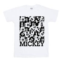 Disney Womens/Ladies Mickey Mouse Grid Cotton T-Shirt L balta