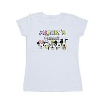 Disney Womens/Ladies Mickey Mouse And Friends Faces Cotton T-Shirt L balta