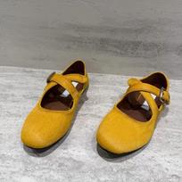Retro Ballet Versatile Skinny Premium Soft-soled Mary Jane Shoes 35 geltona