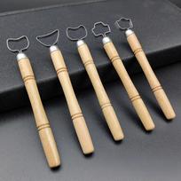 Pottery Ceramic Tool Trimming Knife Single Head Ring Scraper DIY Clay Sculpture Carving Texture Scraping Forming Tool 5pcs set