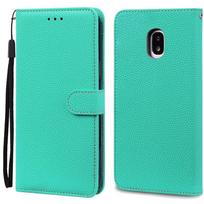 J7 2017 dėklas Samsung Galaxy J7 2017 dėklui Silikoninis dangtelis Odinė atverčiama piniginė Samsung J 7 J7 2017 dėklui SM-J730F J730F dėklas Samsung J7 2017 J730 dangaus mėlyna spalva