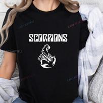 Laiskas ir Retro Scorpions Roko Grupės Vasariniai Y2K Trumpomis Rankovėmis Marškinėliai, Tinka Ir Vyrams, Ir Moterims, Didelio Dydžio Marškinėliai S