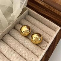 France New Design Fashion Jewelry 14K Gold Plated Square Block Metal Earrings Elegant Women'S Daily Work Accessories