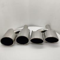 Suderinamas nerūdijančio plieno dvigubos išmetimo sistemos alkūnių dangtelis Mercedes-Benz Car Exhaust Pipe gray