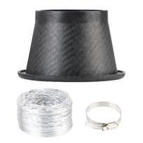 Air Vent Tube Kit Turbo Air Inlet Tuyere Universal Air Funnel Pipe Set Car Front Bumper Air Intake System Round/Square Nozzles