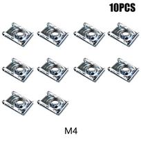 10 vnt. M4/M5/M6/M8 tipo U formos spyruoklinio plieno automobilių spaustuvai su sriegiu 8mm 5mm 6mm 4mm veržlės-nendrelės automobiliui, motociklui, paspirtukui, keturračiui, mopedui M4