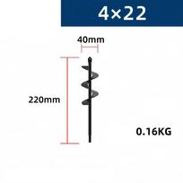 Plieninė sodo sraigtinė grąžtas Sraigtinė skylės gręžimo bitė Kultivavimas Sodinimas 4*22cm black