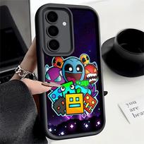 Phone Case for Samsung Galaxy A17 A16 A15 A14 A13 Geometry Dash Game A56 A36 A26 A55 A35 A25 A54 A34 A24 A53 A33 A23 A07 A06 Samsung A36