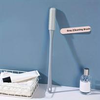 Ergonomic Long Handle Foot Scrub Brush, Soft Silicone Toe Cleaner, Exfoliating Foot Massage Bath Brush pilka
