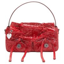 Acne Studios Multipocket Decorative Design Pleated Goat Leather Shoulder Crossbody Handbag Micro Women Handbags Red A10382-ACK Basic Set (Bag+Dust Bag)
