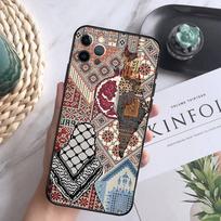 P-Palestines-F-Flag Map Phone Case For iPhone 17,16,15,14,13,12,Pro,Max,Plus,E,SE4,Air,Mini Black Soft Box iPhone15pro