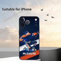 Hockey Player Connor McDavid Phone Case Silicone Soft For IPhone 17 16 15 14 13 12 11 X XR Plus Pro Max Plus iPhone15pro black
