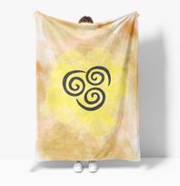 Avatar the Last Airbender Element Symbols Printed Towel Flannel Towel Quick-drying Velvet Absorbent Towel Bath Wash Face Towel W30*H60(CM) beige
