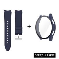 Original Silicone Case+Strap for Samsung Galaxy Watch 7/6/5/4 40mm 45mm 44mm Band for Galaxy 4/6 Classic Protective Cover for Watch 7 44mm