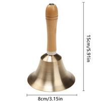Super Loud Hand Bells ,Solid Brass Call Bells For Seniors In The Home, Animal Training, Dinner Parties, Meditation 1PCS beige