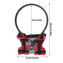 Adjustable Lightweight Blind Dog Harness Guiding Device - Pet Safe Comfortable Blind Dog Collar with Bumper for Guiding Blind Do (Red,Diameter 22cm4-10KG) raudona