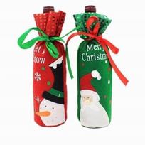 Kalėdų Senelis Sniego Senis Vyno Butelio Uždangalas Maišelis Kalėdinė Vakarienė Kalėdų Stalo Dekoracija Dovana snowman