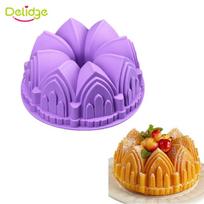 Silikono formos 1 vnt Big Crown 3D gimtadienio torto dekoravimo įrankiai Duonos fondant formos kepimo konditerijos įrankis random įvairiaspalvis