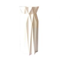 „H&K Store“ geometrinė origami vaza gėlių kompozicijų vazonėlis, namų biuro stalo dekoras One Size balta