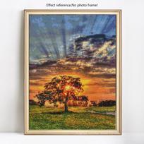 Visiškai apvalūs deimantiniai paveikslai peizažas 5d Deimantinis siuvinėjimas Deimantinis mozaikos paveikslas 20X30 gray