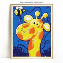 5D PASIDARYK pats deimantinė tapyba Animacinis bitukas Pilnas apvalus kalnų krištolo paveikslas Siuvinėjimas Išpardavimas Deimantas 20X30 yellow