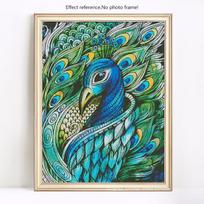 5d deimantų tapyba Viso gręžimo apvalių gyvūnų nuotraukos su cirkonio deimantu 20X30 black